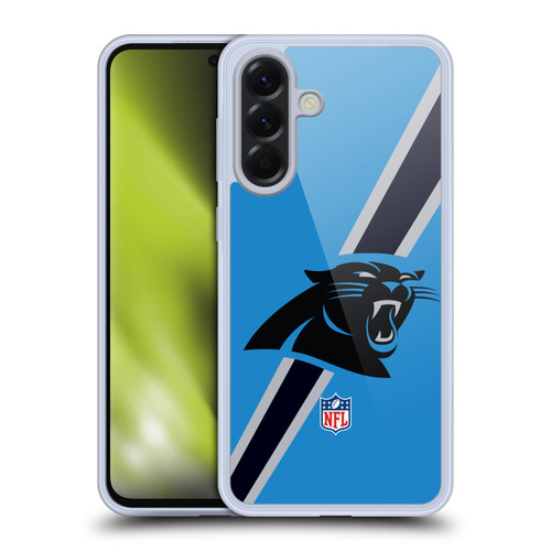 NFL Carolina Panthers Logo Stripes Soft Gel Case for Samsung Galaxy A56 5G