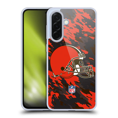 NFL Cleveland Browns Logo Camou Soft Gel Case for Samsung Galaxy A36 5G
