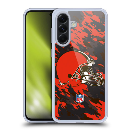 NFL Cleveland Browns Logo Camou Soft Gel Case for Samsung Galaxy A56 5G