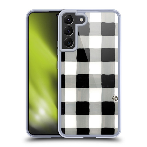 Haley Bush Pattern Painting Buffalo Check Black Soft Gel Case for Samsung Galaxy S22+ 5G & MagSafe