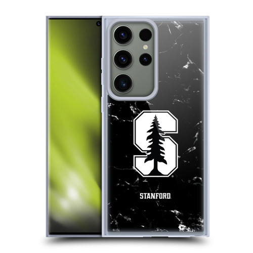 Stanford University The Farm Stanford University Black And White Marble Soft Gel Case for Samsung Galaxy S23 Ultra 5G & MagSafe