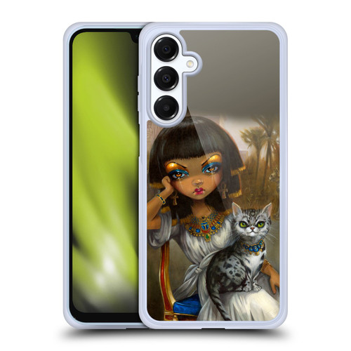 Strangeling Art Egyptian Girl with Cat Soft Gel Case for Samsung Galaxy A16 5G & MagSafe