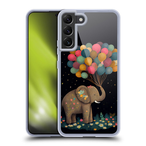 JK Stewart Art Elephant Holding Balloon Soft Gel Case for Samsung Galaxy S22+ 5G & MagSafe
