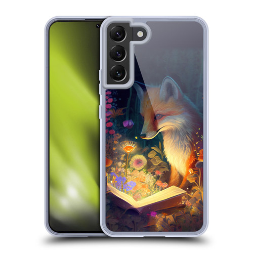JK Stewart Art Fox Reading Soft Gel Case for Samsung Galaxy S22+ 5G & MagSafe