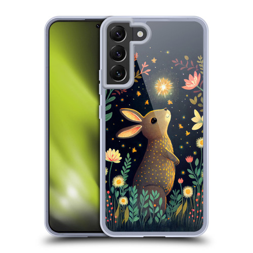 JK Stewart Art Rabbit Catching Falling Star Soft Gel Case for Samsung Galaxy S22+ 5G & MagSafe