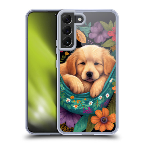 JK Stewart Graphics Golden Retriever In Hammock Soft Gel Case for Samsung Galaxy S22+ 5G & MagSafe