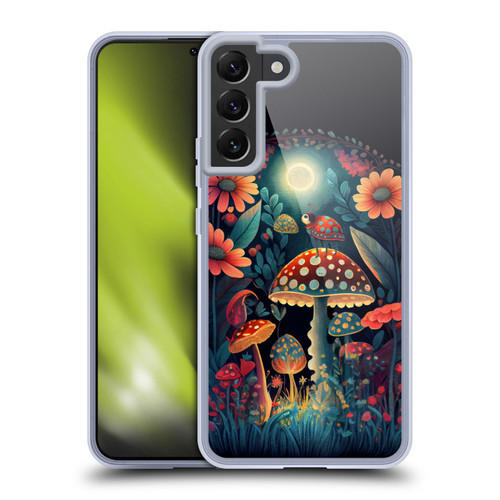 JK Stewart Graphics Ladybug On Mushroom Soft Gel Case for Samsung Galaxy S22+ 5G & MagSafe
