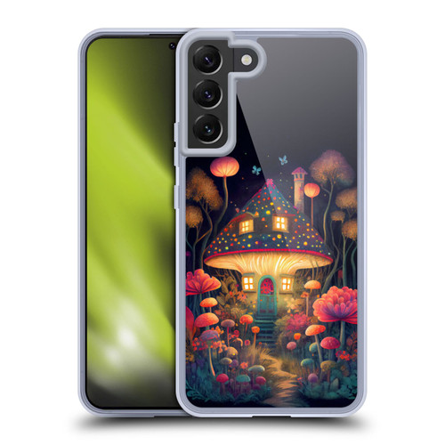 JK Stewart Graphics Mushroom Cottage Night Garden Soft Gel Case for Samsung Galaxy S22+ 5G & MagSafe