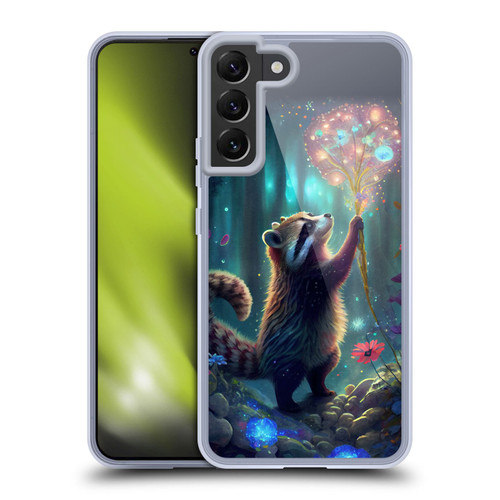 JK Stewart Key Art Raccoon Soft Gel Case for Samsung Galaxy S22+ 5G & MagSafe