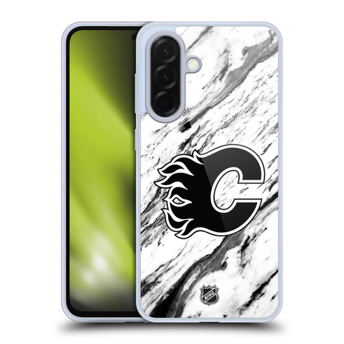 NHL Calgary Flames Marble Soft Gel Case for Samsung Galaxy A36 5G