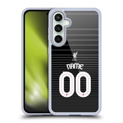 Custom Customised Personalised Liverpool Football Club Personalise Home Away Third Kit Shirt Black Soft Gel Case for Samsung Galaxy S23 FE 5G