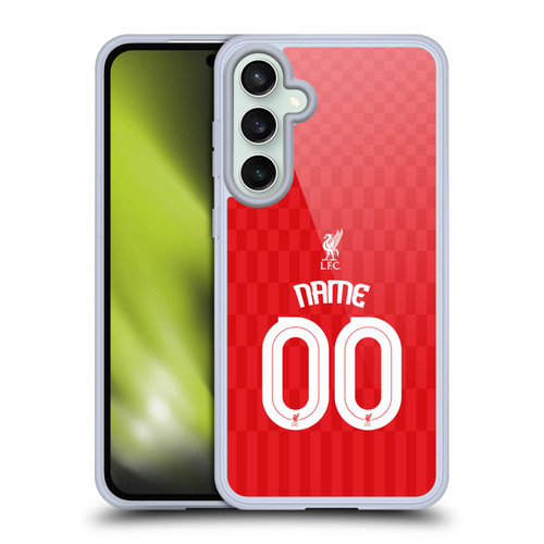 Custom Customised Personalised Liverpool Football Club Personalise Home Away Third Kit Shirt Red Soft Gel Case for Samsung Galaxy S23 FE 5G
