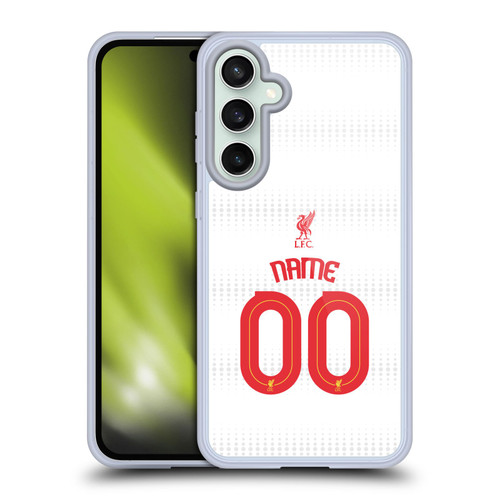 Custom Customised Personalised Liverpool Football Club Personalise Home Away Third Kit Shirt White Soft Gel Case for Samsung Galaxy S23 FE 5G