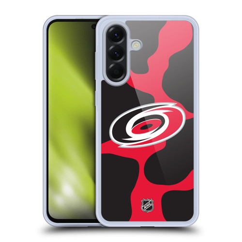 NHL Carolina Hurricanes Cow Pattern Soft Gel Case for Samsung Galaxy A56 5G