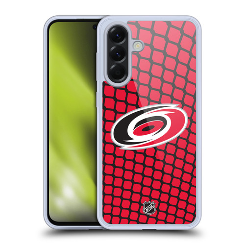 NHL Carolina Hurricanes Net Pattern Soft Gel Case for Samsung Galaxy A56 5G