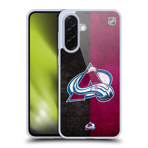 NHL Colorado Avalanche Half Distressed Soft Gel Case for Samsung Galaxy A36 5G