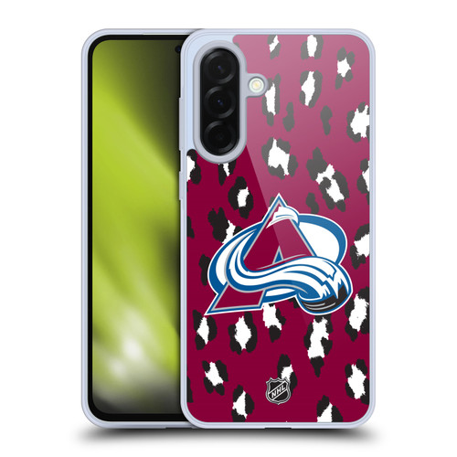 NHL Colorado Avalanche Leopard Pattern Soft Gel Case for Samsung Galaxy A36 5G