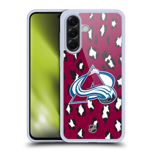 NHL Colorado Avalanche Leopard Pattern Soft Gel Case for Samsung Galaxy A56 5G