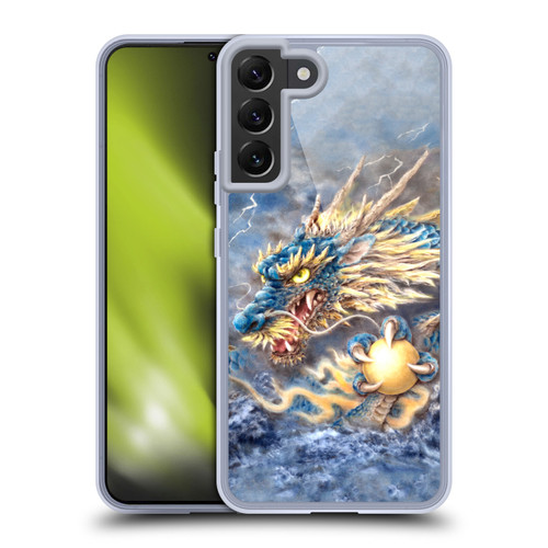 Kayomi Harai Graphic Art Blue Asian Dragon Soft Gel Case for Samsung Galaxy S22+ 5G & MagSafe