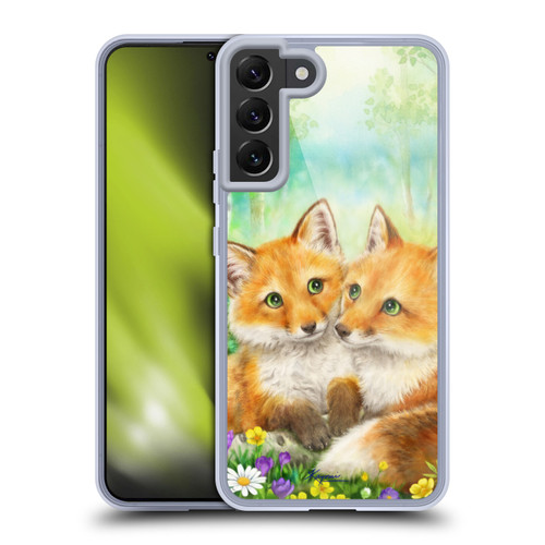 Kayomi Harai Graphic Art Fox Couple In Forest Soft Gel Case for Samsung Galaxy S22+ 5G & MagSafe