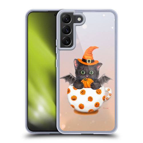 Kayomi Harai Graphic Art Halloween Kitten In Teacup Soft Gel Case for Samsung Galaxy S22+ 5G & MagSafe