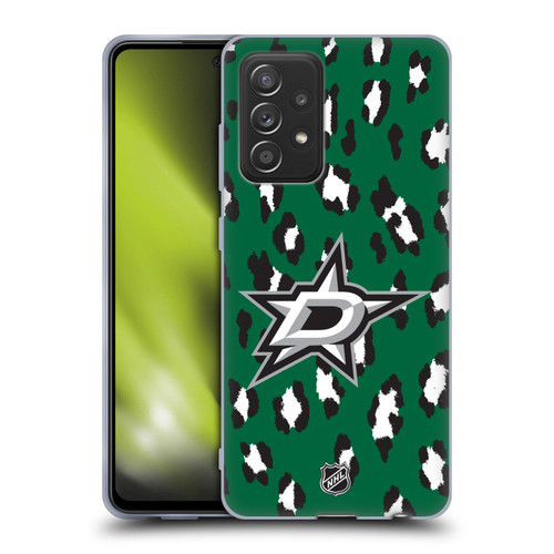 NHL Dallas Stars Leopard Pattern Soft Gel Case for Samsung Galaxy A52 / A52s / 5G (2021)