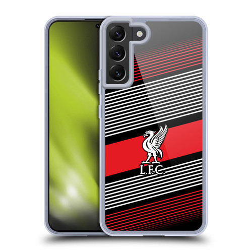 Liverpool Football Club Crest & Liverbird 2 Stripes Soft Gel Case for Samsung Galaxy S22+ 5G & MagSafe