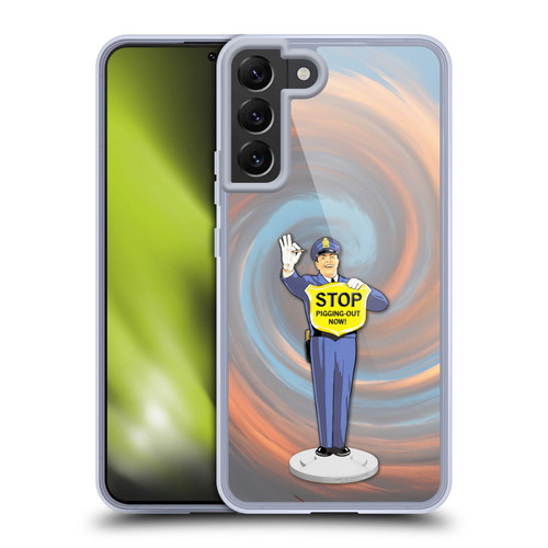 Larry Grossman Retro Collection Stop Pigging Out Soft Gel Case for Samsung Galaxy S22+ 5G & MagSafe