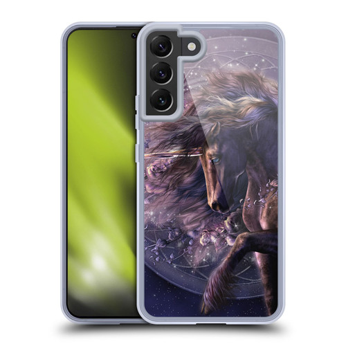 Laurie Prindle Fantasy Horse Chimera Black Rose Unicorn Soft Gel Case for Samsung Galaxy S22+ 5G & MagSafe