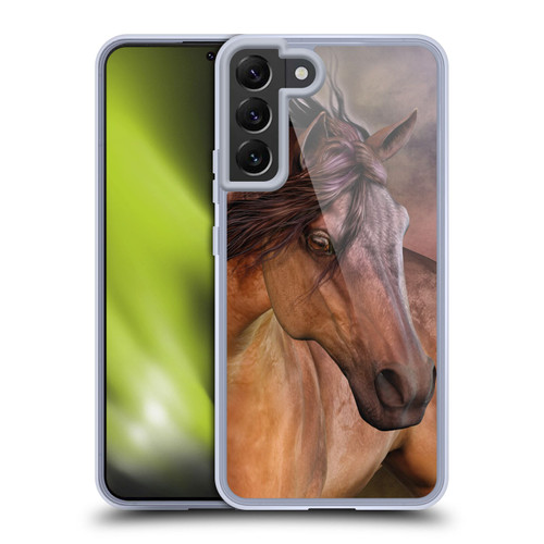 Laurie Prindle Western Stallion Brown Soft Gel Case for Samsung Galaxy S22+ 5G & MagSafe