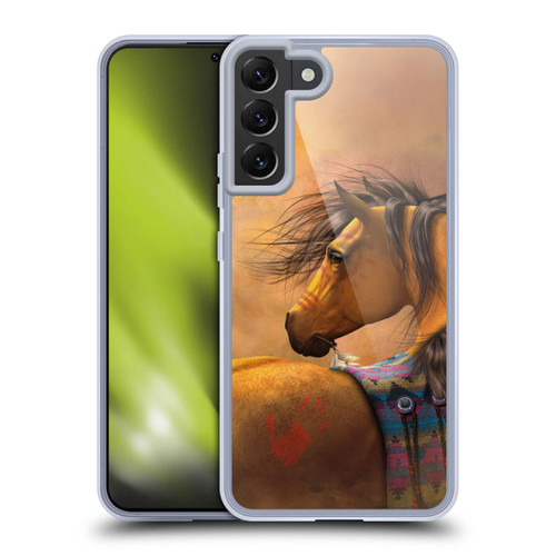 Laurie Prindle Western Stallion Kiowa Gold Soft Gel Case for Samsung Galaxy S22+ 5G & MagSafe