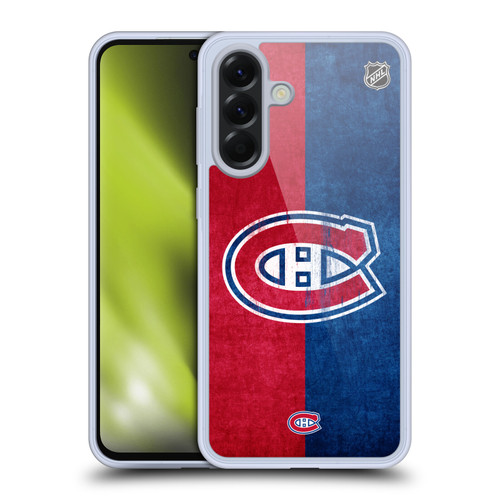NHL Montreal Canadiens Half Distressed Soft Gel Case for Samsung Galaxy A56 5G