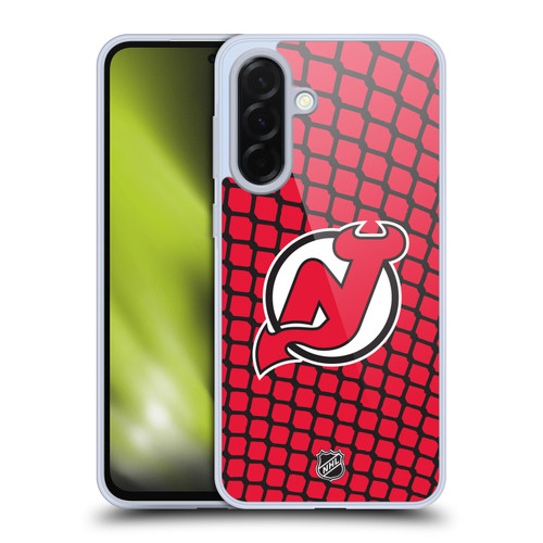 NHL New Jersey Devils Net Pattern Soft Gel Case for Samsung Galaxy A36 5G