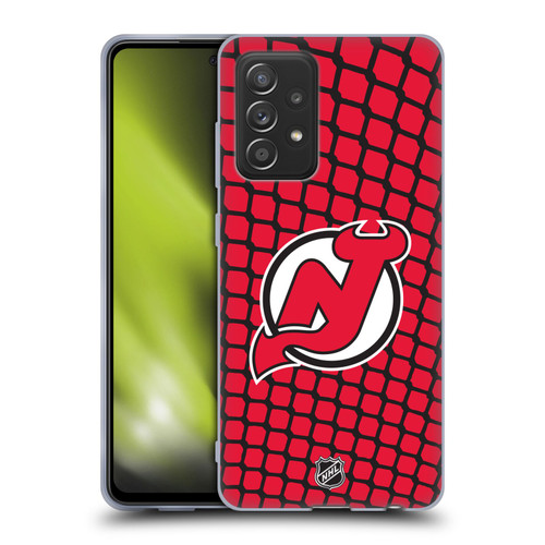 NHL New Jersey Devils Net Pattern Soft Gel Case for Samsung Galaxy A52 / A52s / 5G (2021)