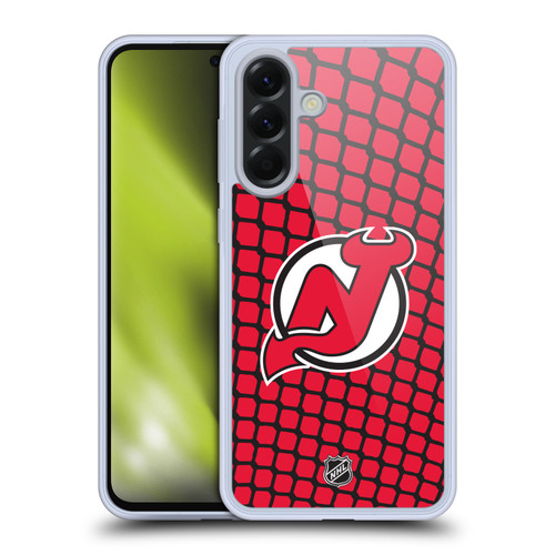 NHL New Jersey Devils Net Pattern Soft Gel Case for Samsung Galaxy A56 5G