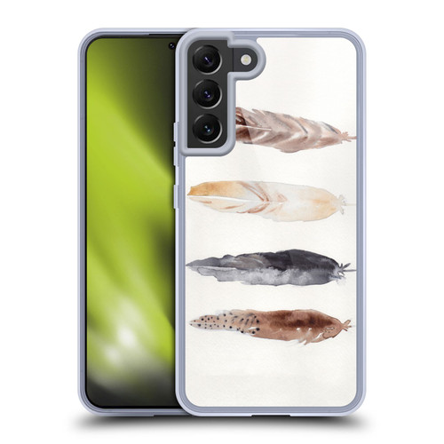 Mai Autumn Feathers Pattern Soft Gel Case for Samsung Galaxy S22+ 5G & MagSafe