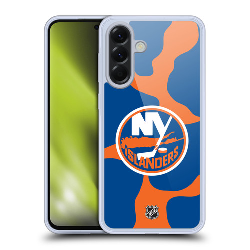 NHL New York Islanders Cow Pattern Soft Gel Case for Samsung Galaxy A56 5G