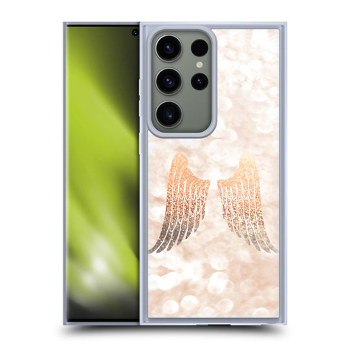 Monika Strigel Champagne Gold Wings Soft Gel Case for Samsung Galaxy S23 Ultra 5G & MagSafe