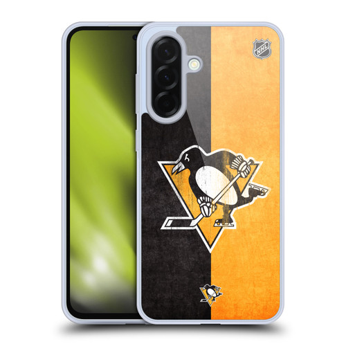 NHL Pittsburgh Penguins Half Distressed Soft Gel Case for Samsung Galaxy A36 5G