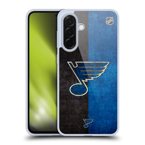 NHL St Louis Blues Half Distressed Soft Gel Case for Samsung Galaxy A36 5G