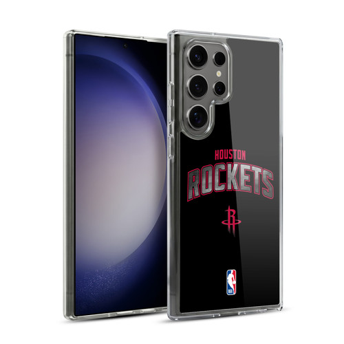 NBA Houston Rockets Logo Black Soft Gel Case for Samsung Galaxy S23 Ultra 5G & MagSafe