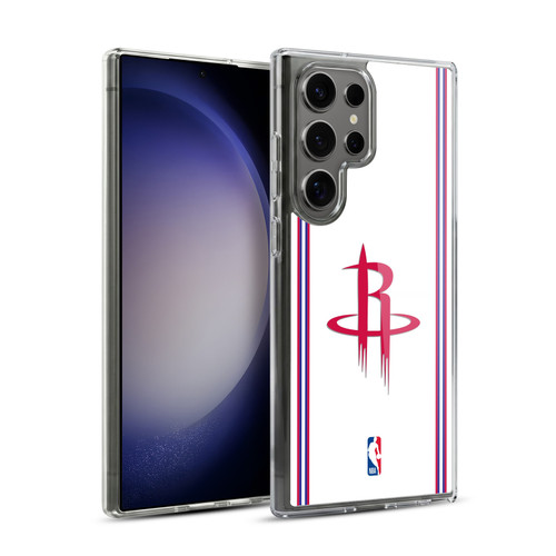 NBA Houston Rockets Logo White Design Soft Gel Case for Samsung Galaxy S23 Ultra 5G & MagSafe