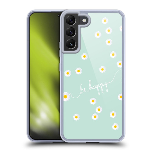Monika Strigel Happy Daisy Mint Soft Gel Case for Samsung Galaxy S22+ 5G & MagSafe