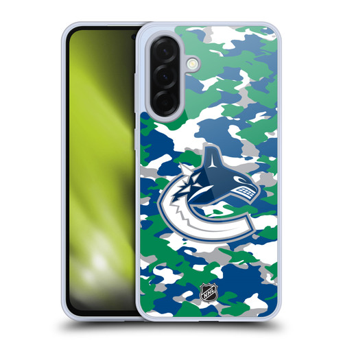 NHL Vancouver Canucks Camouflage Soft Gel Case for Samsung Galaxy A36 5G