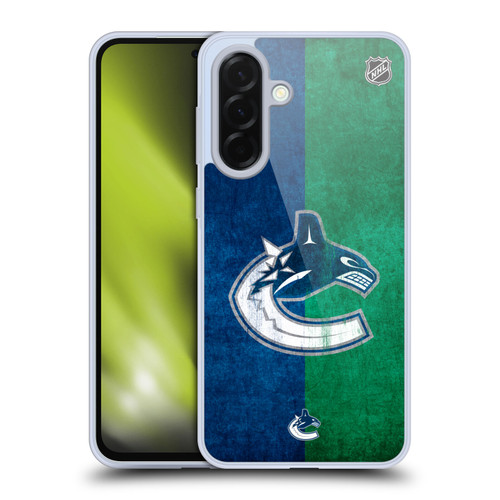 NHL Vancouver Canucks Half Distressed Soft Gel Case for Samsung Galaxy A36 5G
