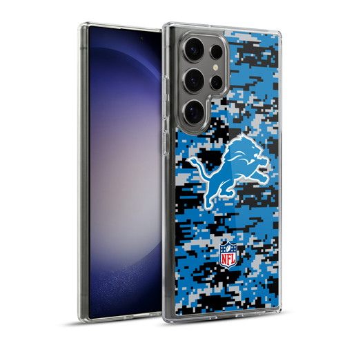 NFL Detroit Lions Graphics Digital Camouflage Soft Gel Case for Samsung Galaxy S23 Ultra 5G & MagSafe