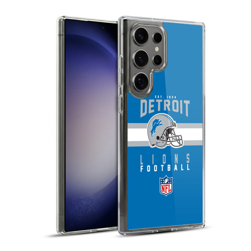 NFL Detroit Lions Graphics Helmet Typography Soft Gel Case for Samsung Galaxy S23 Ultra 5G & MagSafe