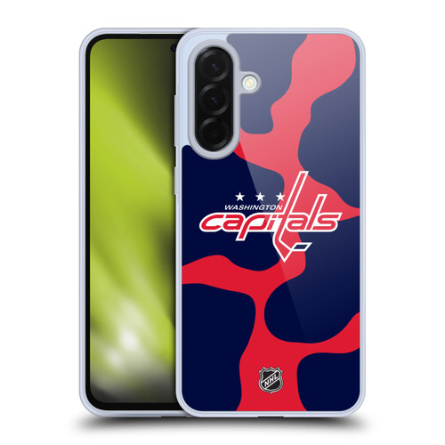 NHL Washington Capitals Cow Pattern Soft Gel Case for Samsung Galaxy A36 5G
