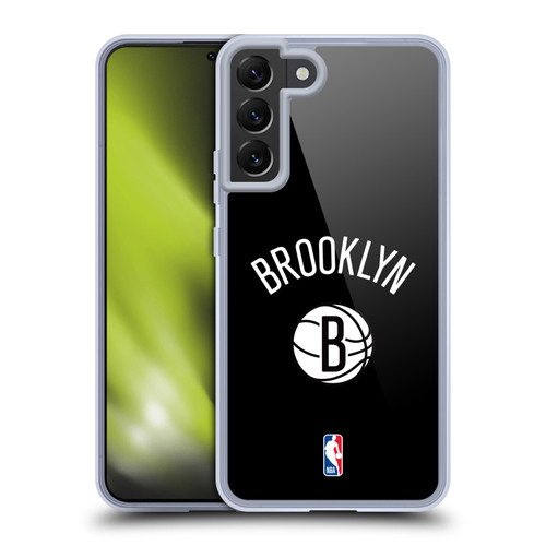 NBA Brooklyn Nets Logo Black Design Soft Gel Case for Samsung Galaxy S22+ 5G & MagSafe