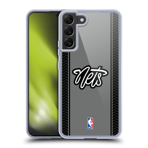 NBA Brooklyn Nets Logo Gray Design Soft Gel Case for Samsung Galaxy S22+ 5G & MagSafe